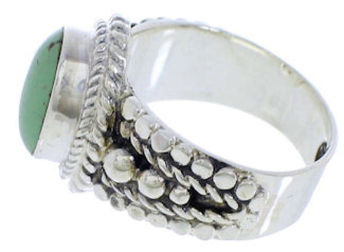 Turquoise And Silver Southwestern Ring Size 6-1/2 TX38873